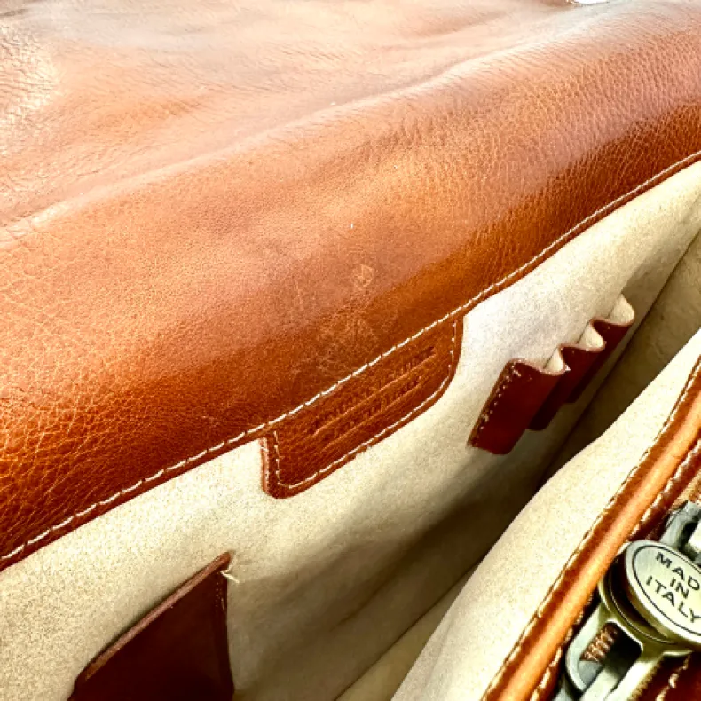 Handcrafted Briefcase With 3 Compartments