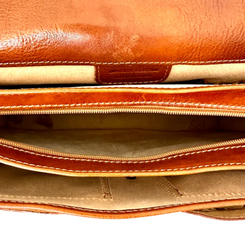 Handcrafted Briefcase With 3 Compartments