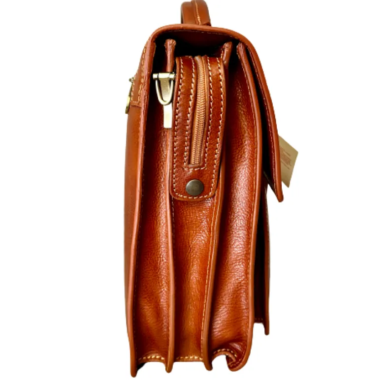 Handcrafted Briefcase With 3 Compartments