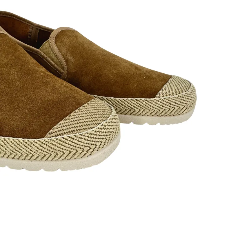 Handcrafted Espadrilles In Suede And Verbenas Leather