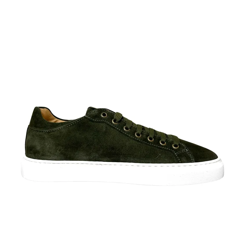 Handcrafted Green Nubuck Sneakers