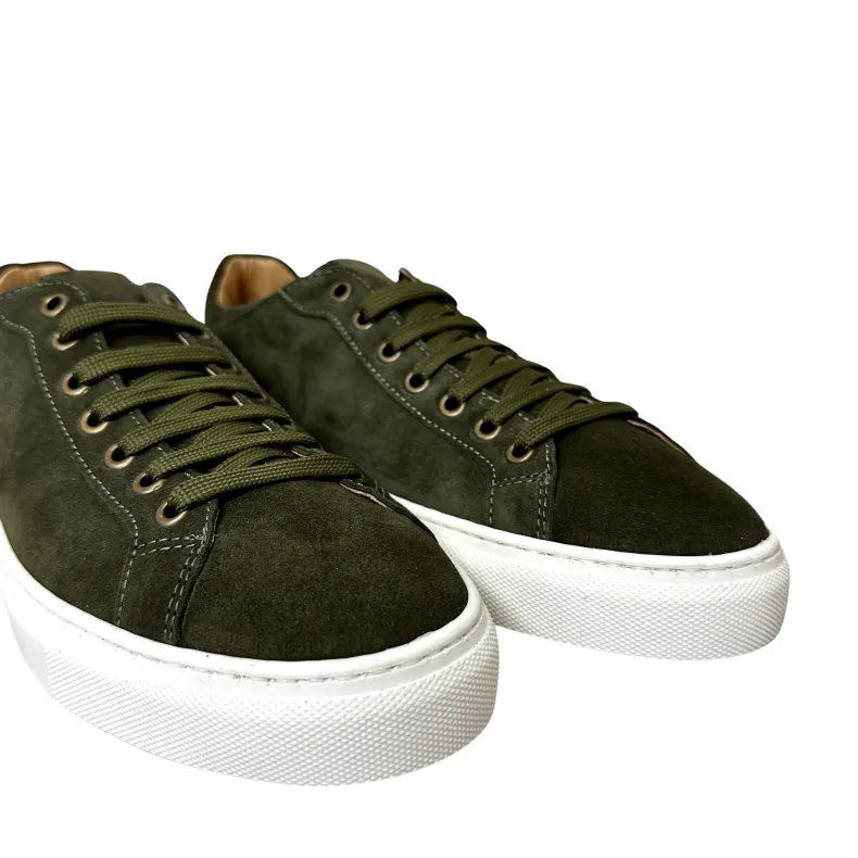 Handcrafted Green Nubuck Sneakers