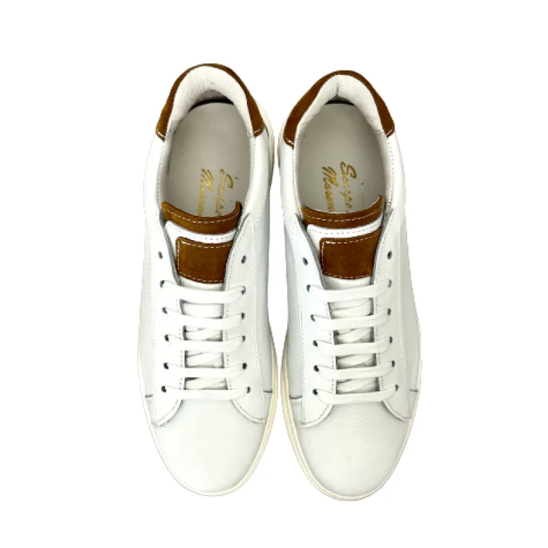 Handcrafted Sneakers In White Leather
