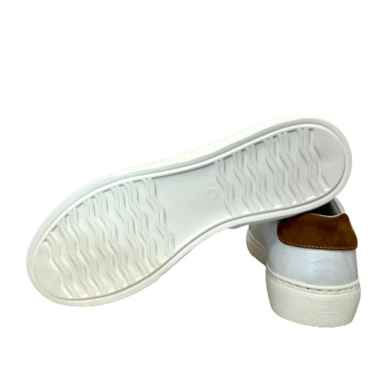 Handcrafted Sneakers In White Leather