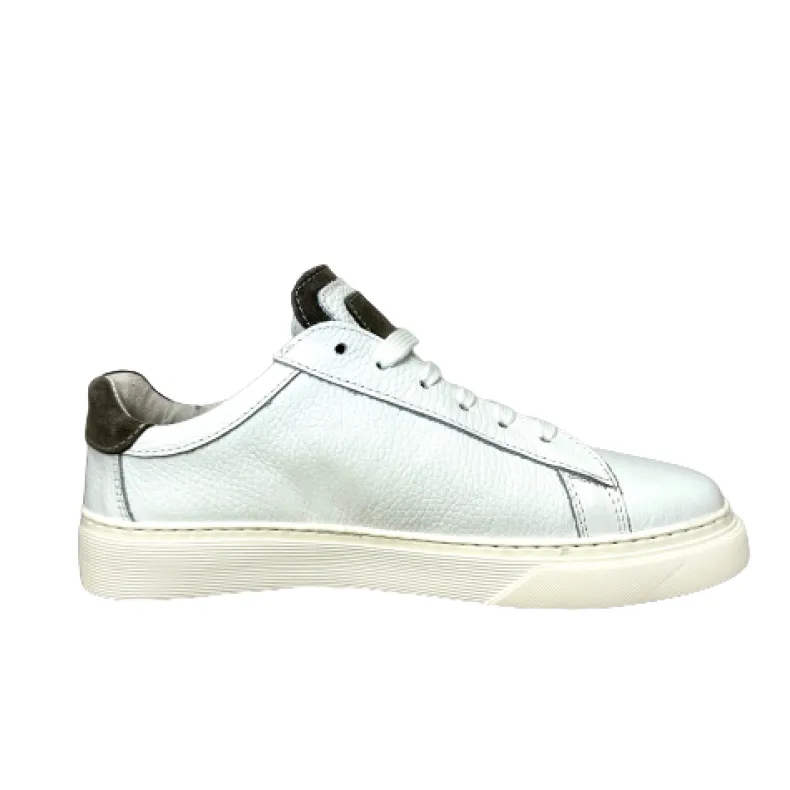 Handcrafted Sneakers In White Leather