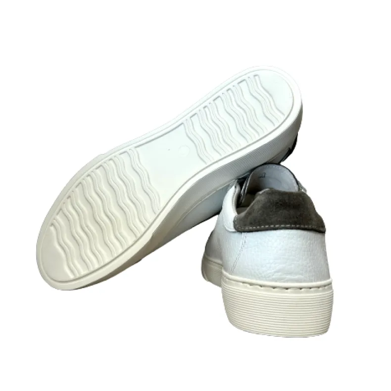 Handcrafted Sneakers In White Leather