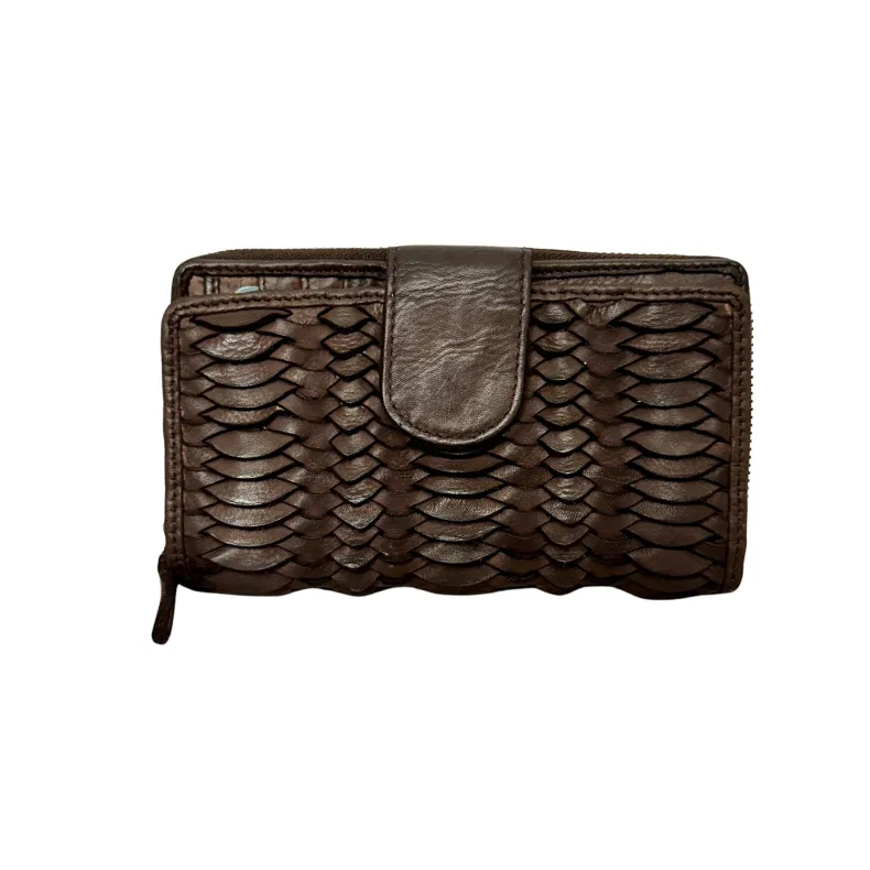 Handcrafted Wallet In Woven Leather