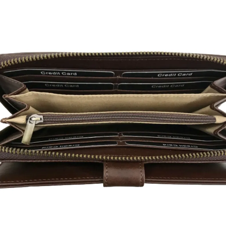 Handcrafted Wallet With Two Closures