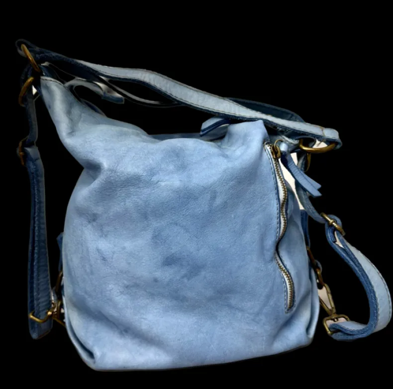 Handcrafted Washed Bag / Backpack With Pocket