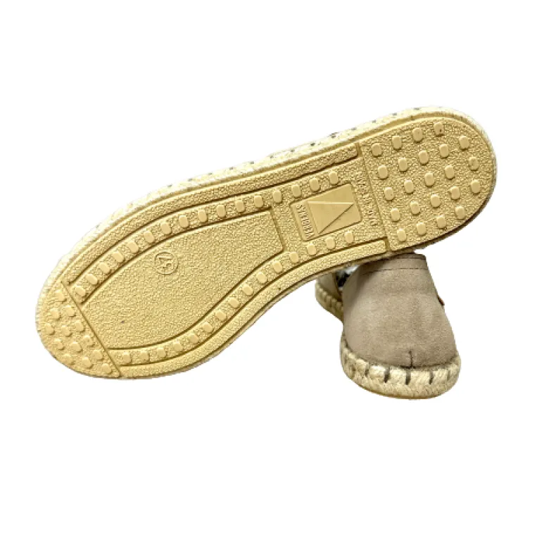 Handmade Espadrilles In Taupe Verbenas Suede