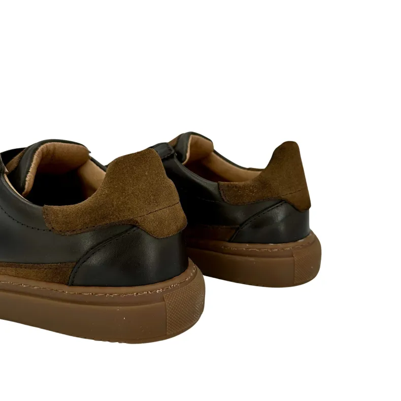 Handmade Sneakers In Dark Brown Leather