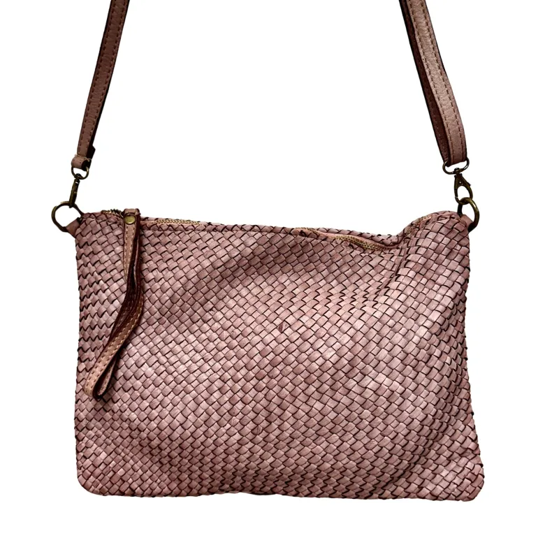 Maya Big – Woven Leather Clutch Bag