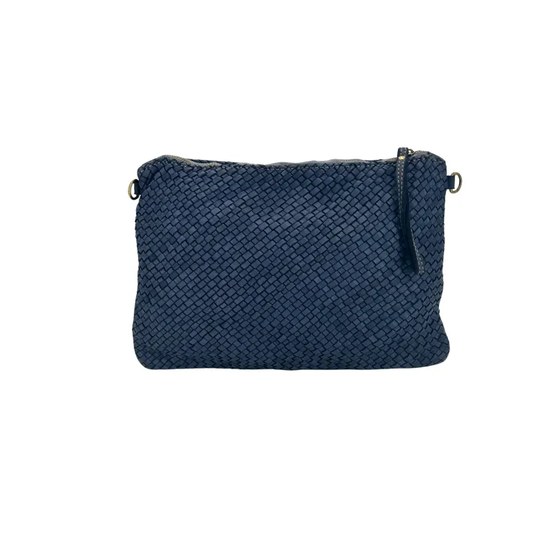 Maya Big – Woven Leather Clutch Bag