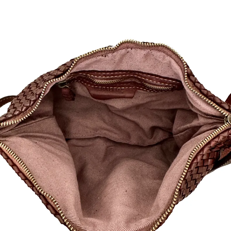 Maya Big – Woven Leather Clutch Bag