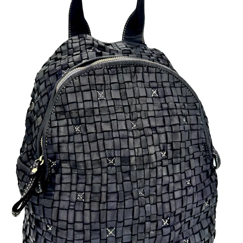 Paris – Woven Leather Backpack