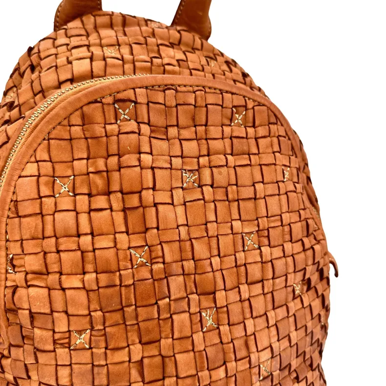 Paris – Woven Leather Backpack
