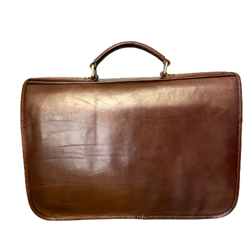 Professional Leather Briefcase With Twist Locks