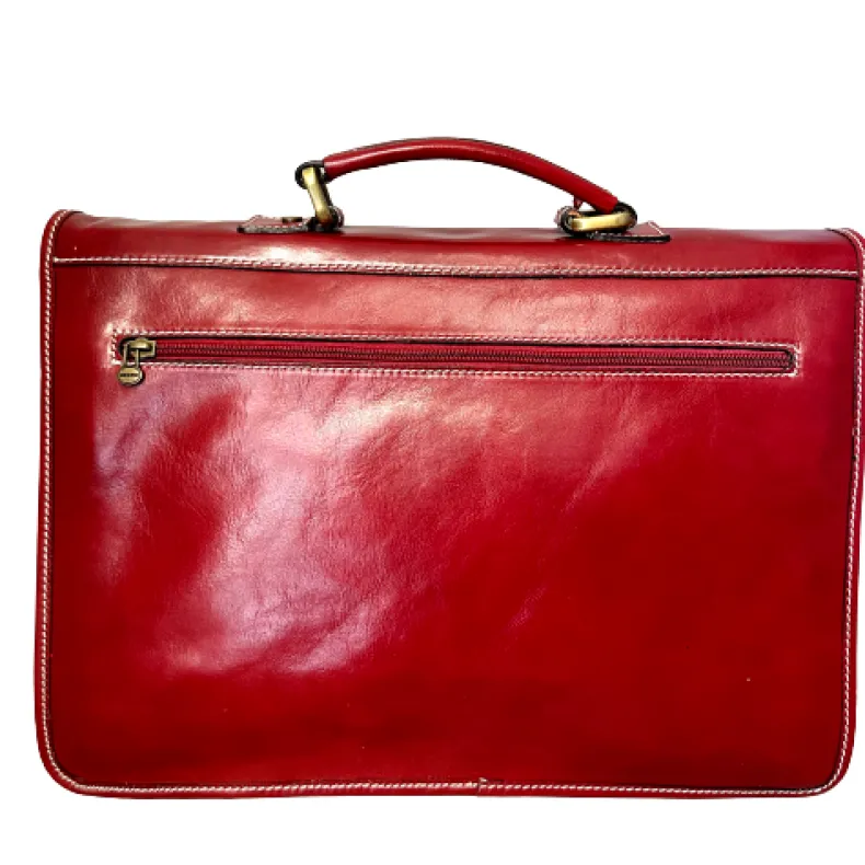 Professional Leather Briefcase With Twist Locks