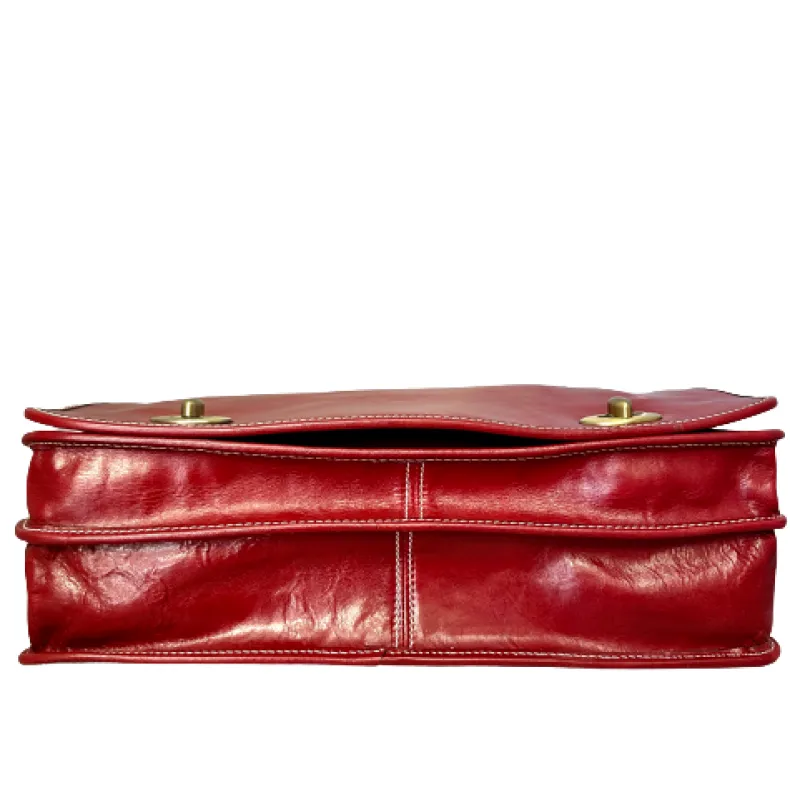 Professional Leather Briefcase With Twist Locks