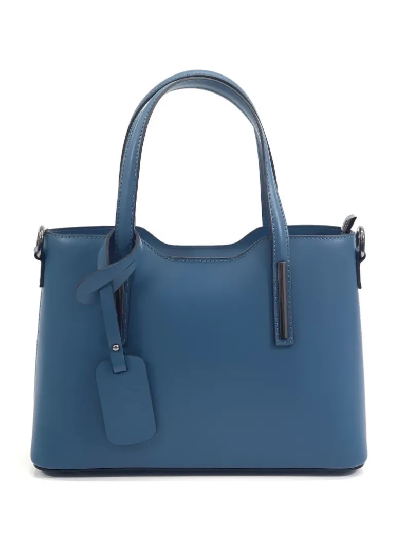 Rigid Handcrafted Bag In Smooth Leather