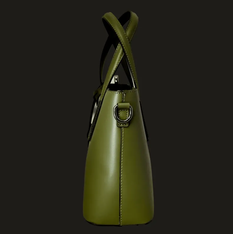 Rigid Handcrafted Bag In Smooth Leather