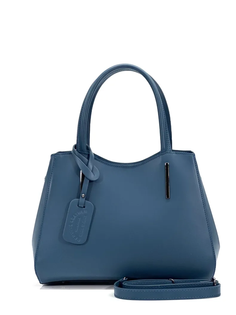 Rigid Handcrafted Bag In Smooth Leather