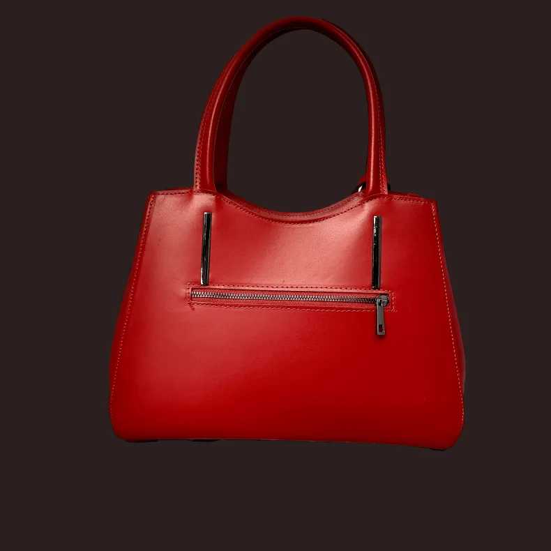 Rigid Handcrafted Bag In Smooth Leather