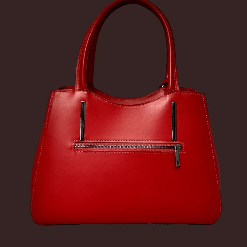 Rigid Handcrafted Bag In Smooth Leather