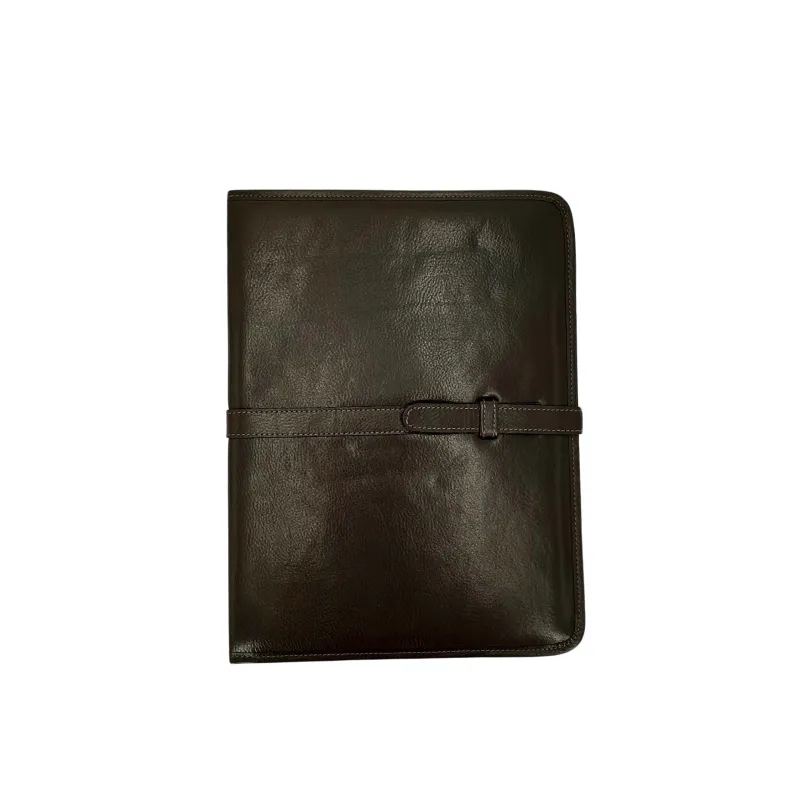 Smooth Leather Document Holder With Loop
