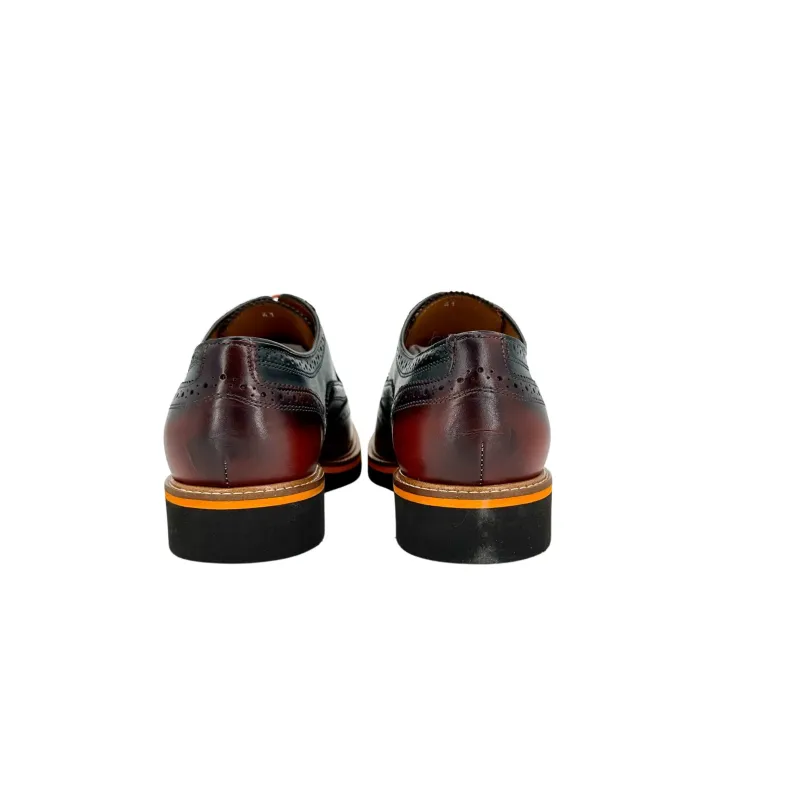 Sole V - Green And Burgundy French Shoes